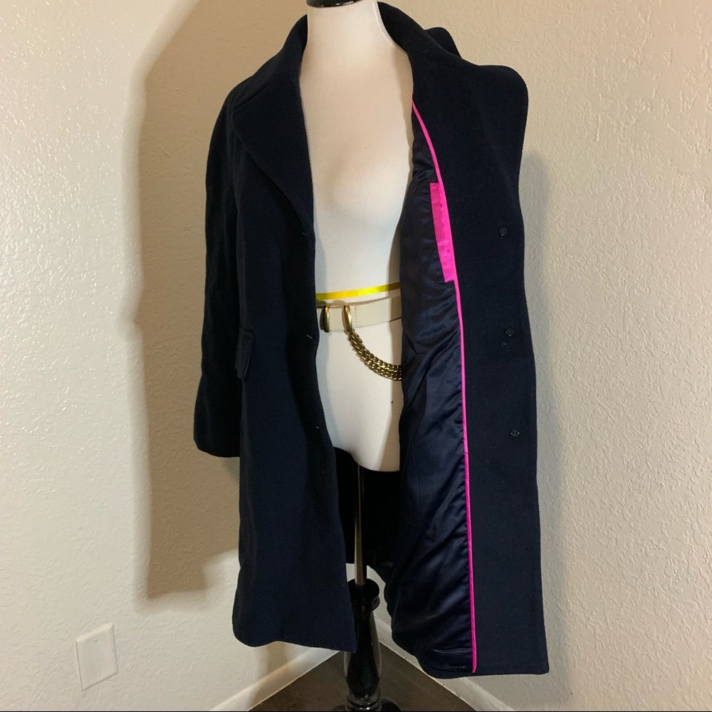 Kate Spade Wool Cashmere Blend Three Button Up Coat  Medium